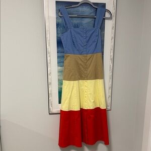 Staud Colorblock Sleeveless Dress